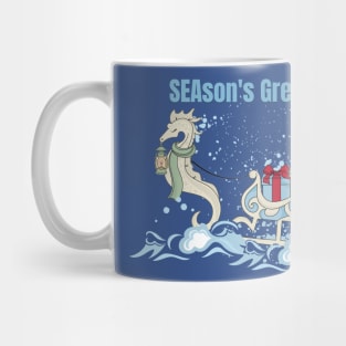 Seahorse Underwater Christmas Mug